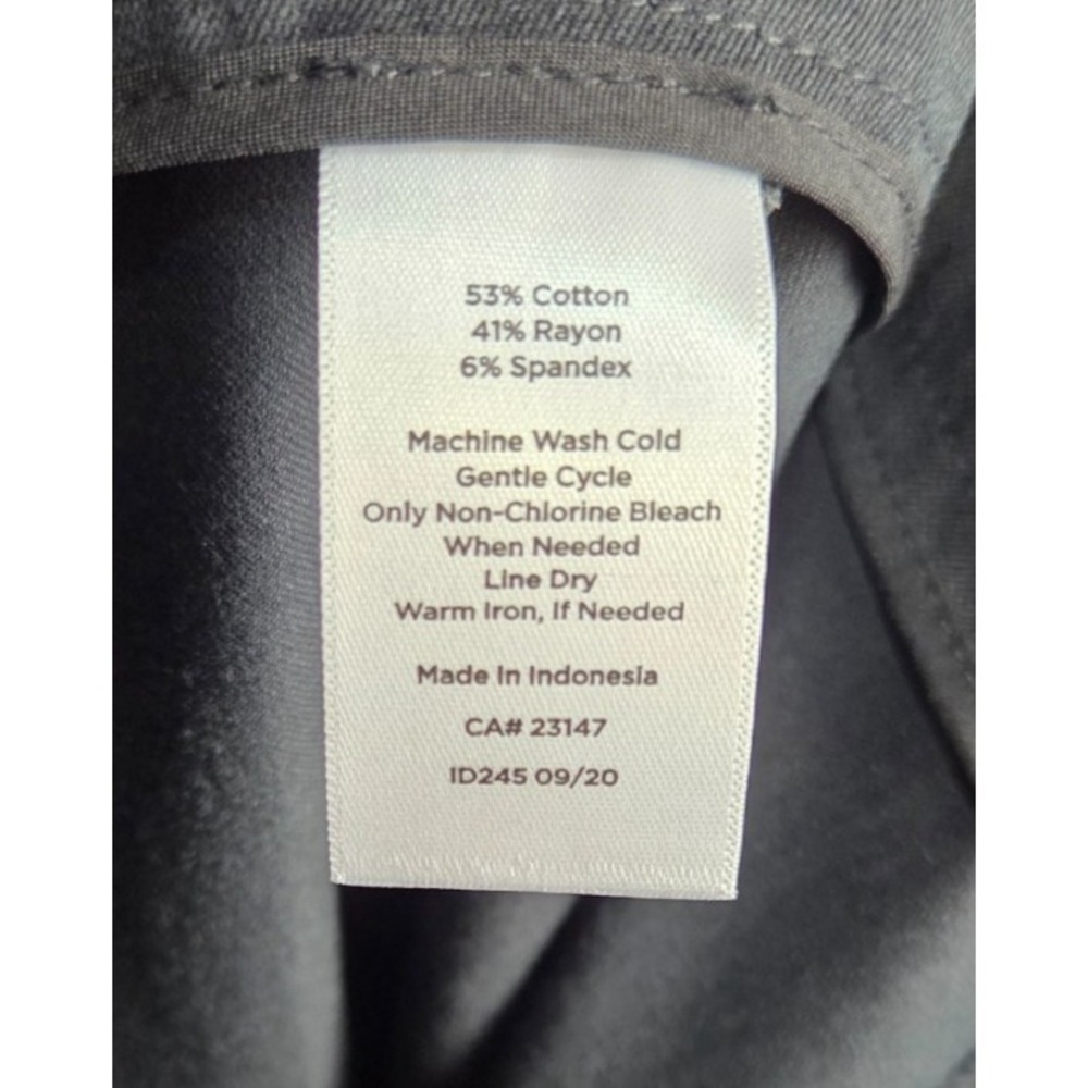 Talbots Pant Women's Size 14 Black Pockets Flat Front Chatham Ankle Side Zipper - Picture 7 of 8